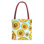 Sunny Floral Tote Bag, Eco-Friendly Shopping Bag, Beach Bag Summer Accessory