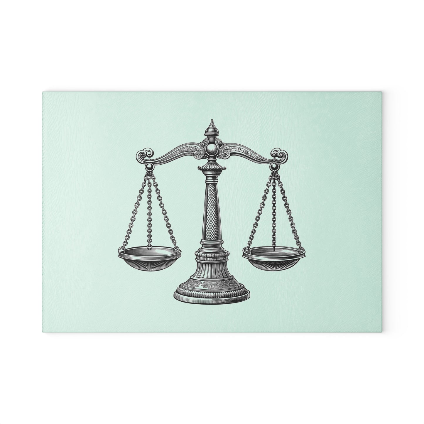Elegant Justice Scale Glass Cutting Board, Gift for Lawyers, Kitchen Decor, Unique Wedding Gift, Housewarming Gift, Legal Theme