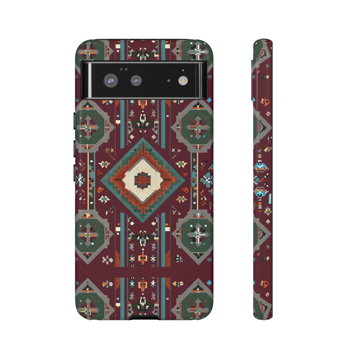 Tribal Pattern Phone Case - Boho Chic, Tough Durable Cover, Stylish Tech Accessory, Gift for Him/Her, Festival Essentials