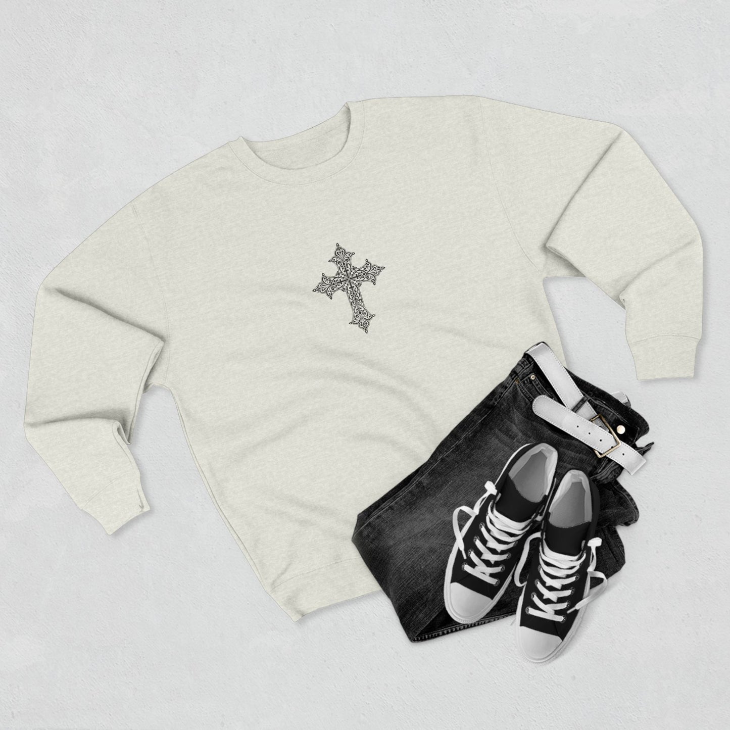 Stylish Unisex Crewneck Sweatshirt with Cross Design, Cozy Sweatshirt for Everyday Wear, Gift for Men and Women, Faith-Inspired [...]
