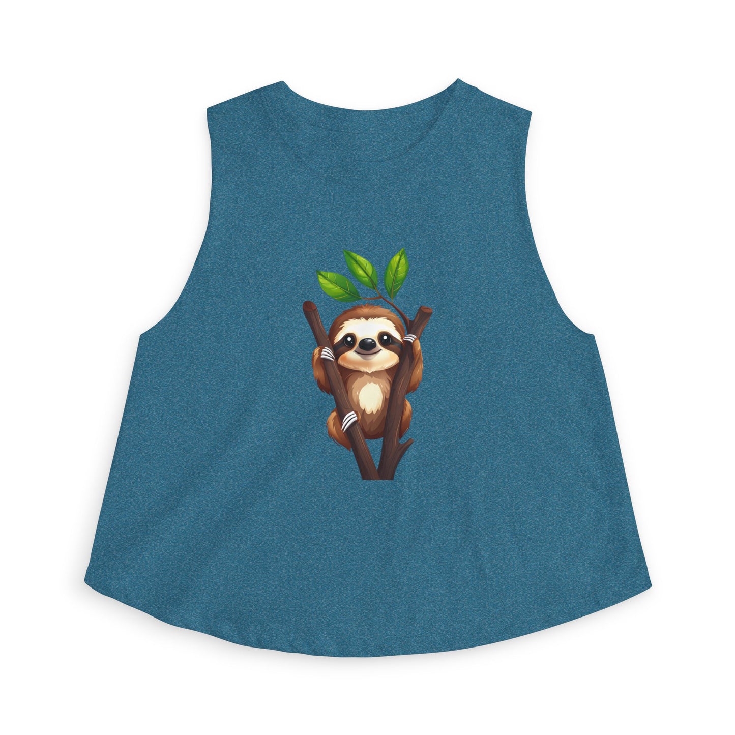 Sloth Hanging Cute Graphic Crop Top