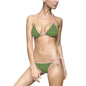 Vibrant Green Polka Dot Women's Bikini, Summer Swimwear, Beach Ready, Pool Party Essential, Vacation Must-Have