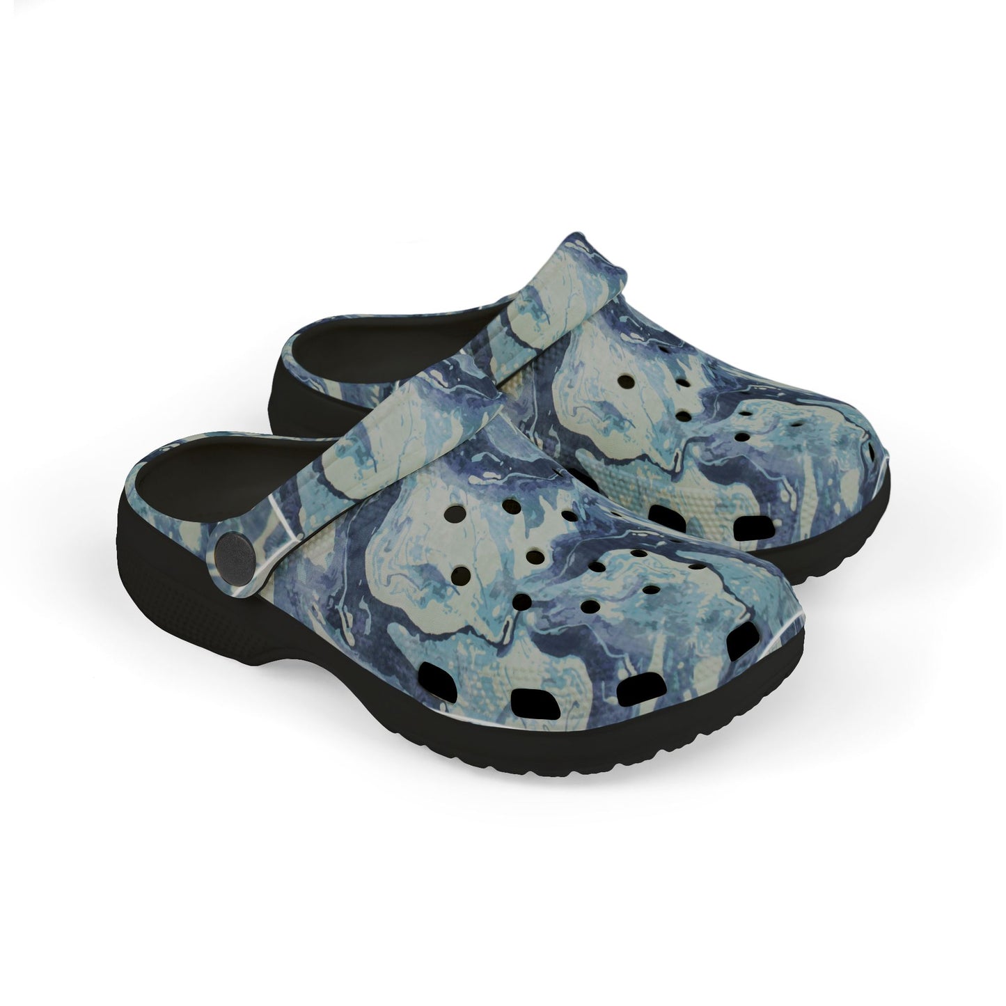 Kid's Marble Pattern EVA Foam Clogs, Lightweight Summer Footwear, Perfect for Playdates, Beach Days, and Family Outings