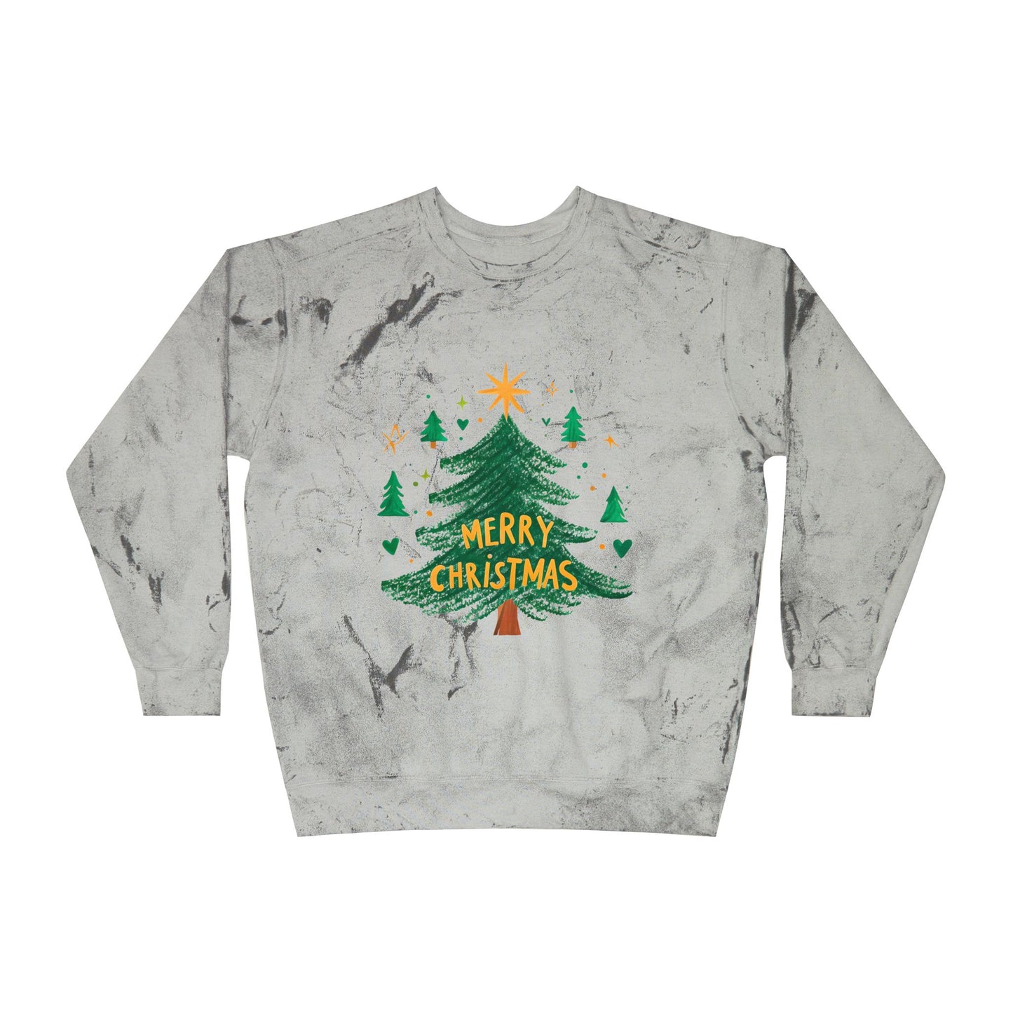 Merry Christmas Color Blast Crewneck Sweatshirt, Unisex Holiday Sweatshirt, Cozy Sweatshirt Gift, Festive Apparel, Christmas Sweater