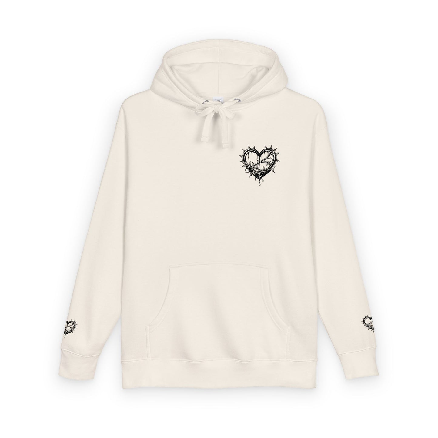 Heartfelt Unisex Fleece Hoodie, Cozy Gift, Casual Wear, Valentine's Day, Romantic Style
