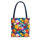 Colorful Floral Tote Bag — Vibrant All-Over Print Shopper