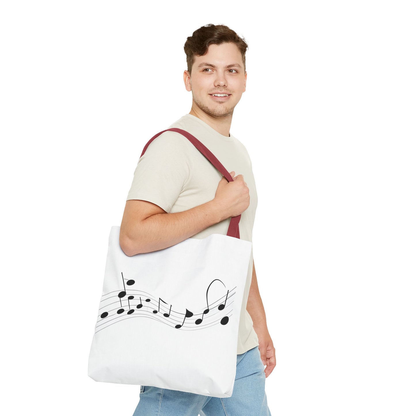 Musical Notes Tote Bag | Perfect for Music Lovers, Eco-Friendly Shopping
