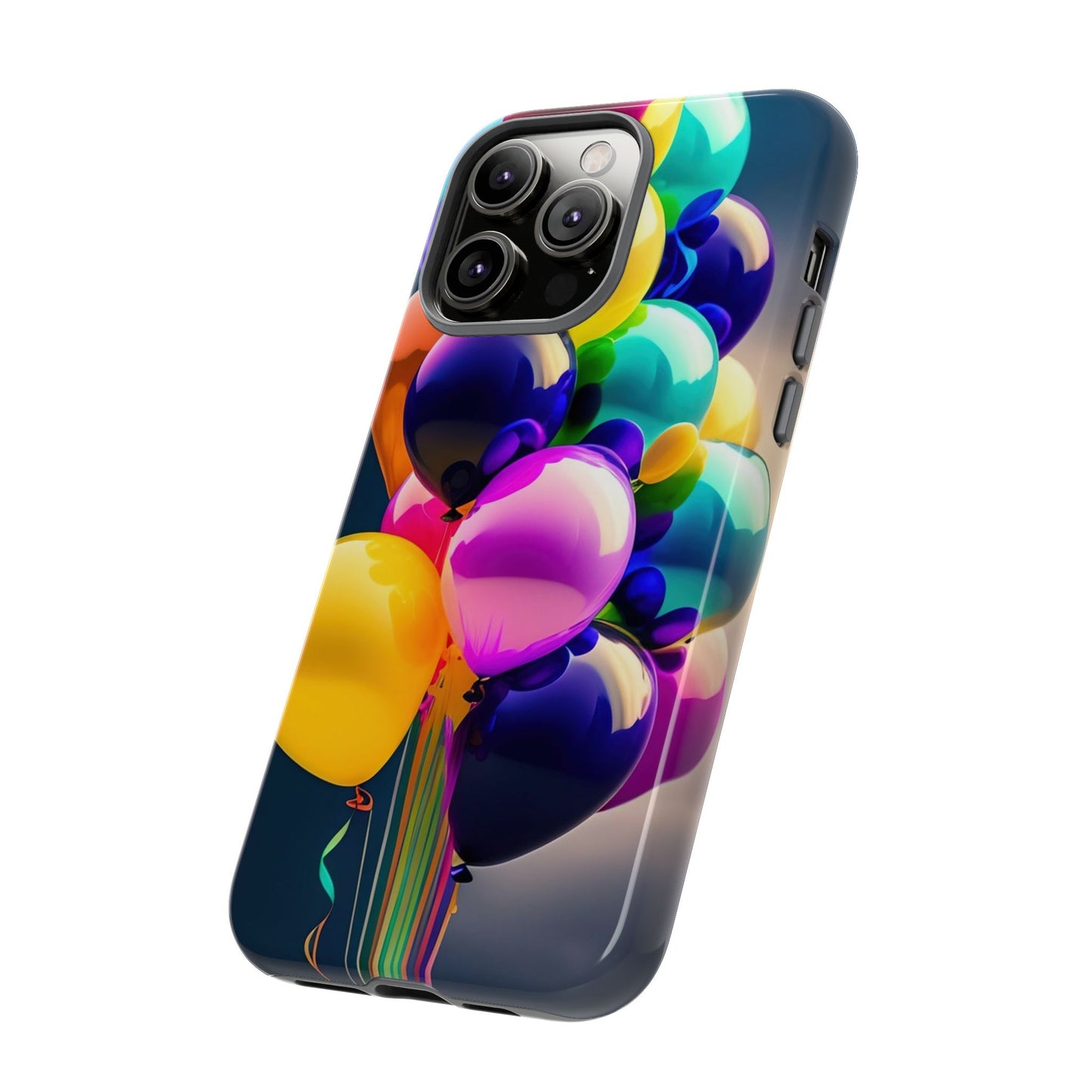 Colorful Balloon Tough Phone Case — Vibrant Party Balloons Protective Cover