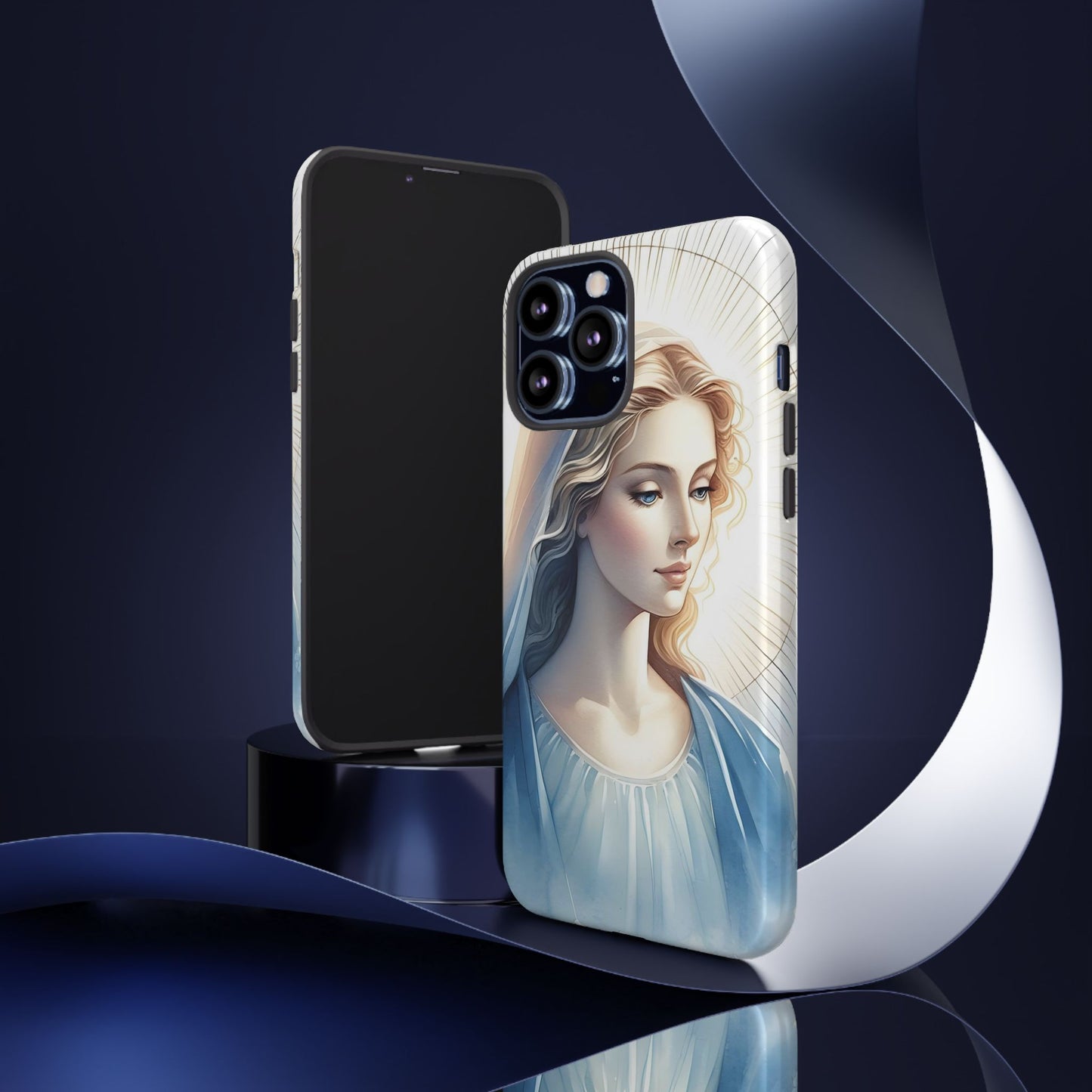 Beautiful Mary Phone Case, Tough Phone Case, Inspirational Tech Accessory, Gift for Her, Religious Phone Cover