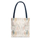 Earth Tones Abstract Stripe Tote Bag — Minimalist Boho Canvas Shopper