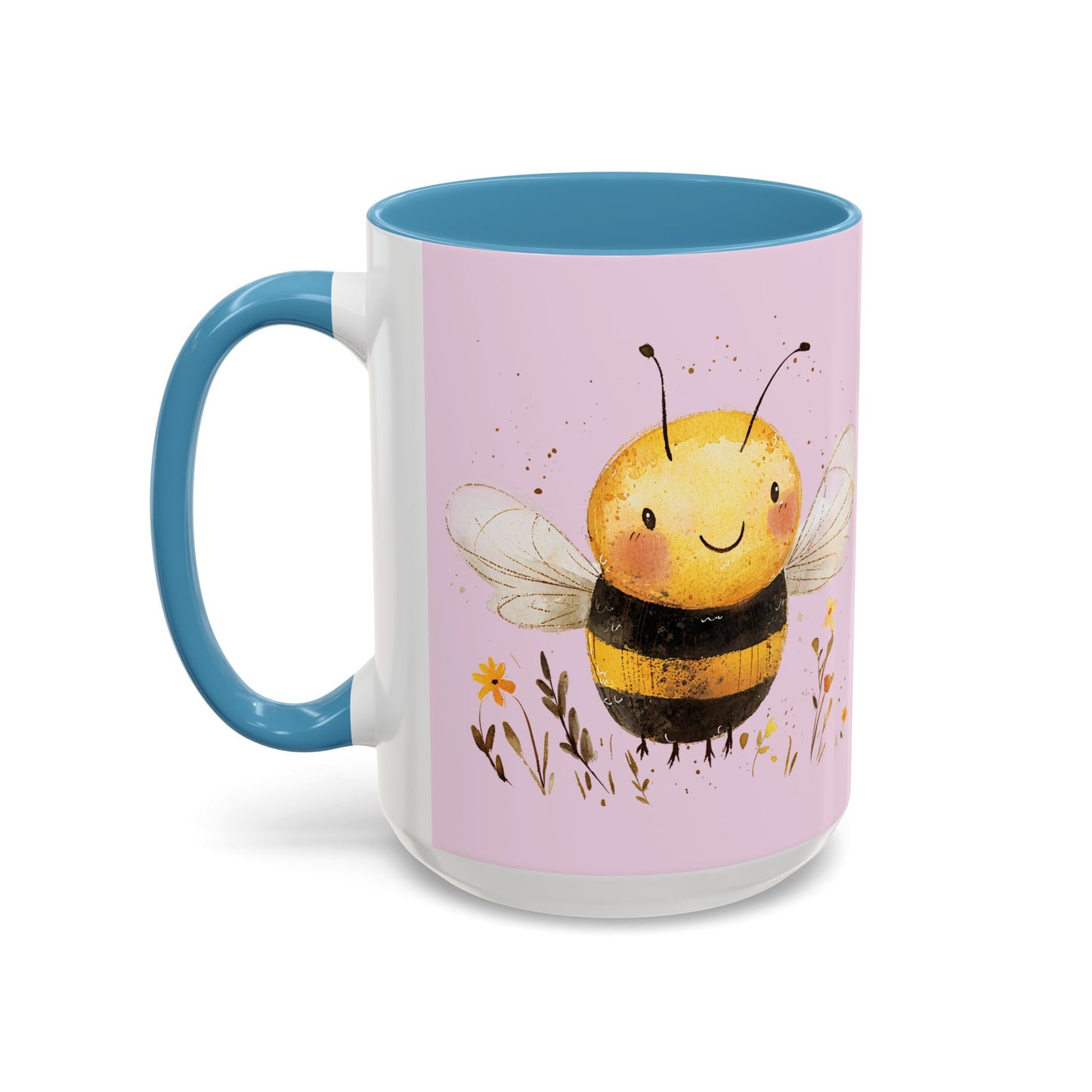 Cute Bee Accent Coffee Mug for Nature Lovers, Fun Bee Design, Gift for Friends, Bee Themed Kitchenware, Bee Lover's Mug