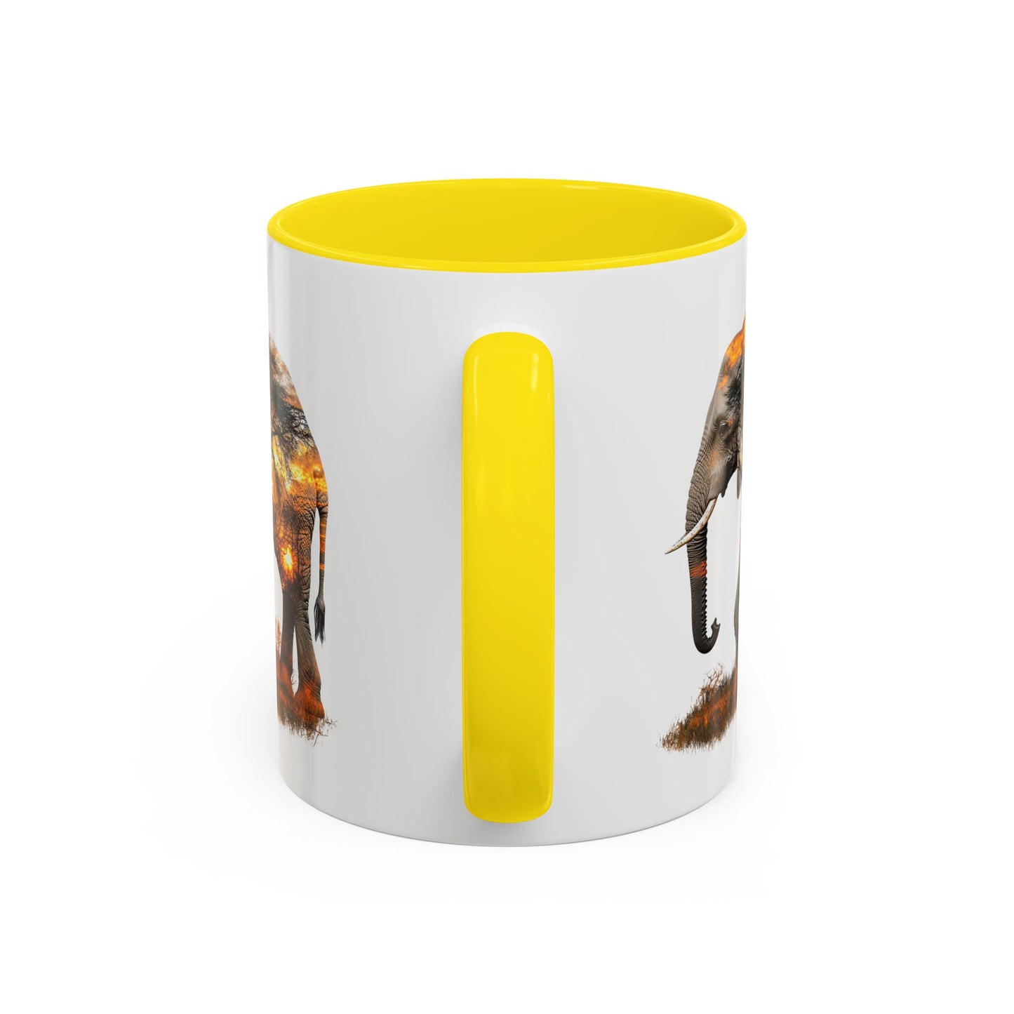 Elegant Elephant Accent Coffee Mug - Nature Lover Gift, Animal Lover Mug, Unique Home Decor, Wildlife Conservation, Travel Mug