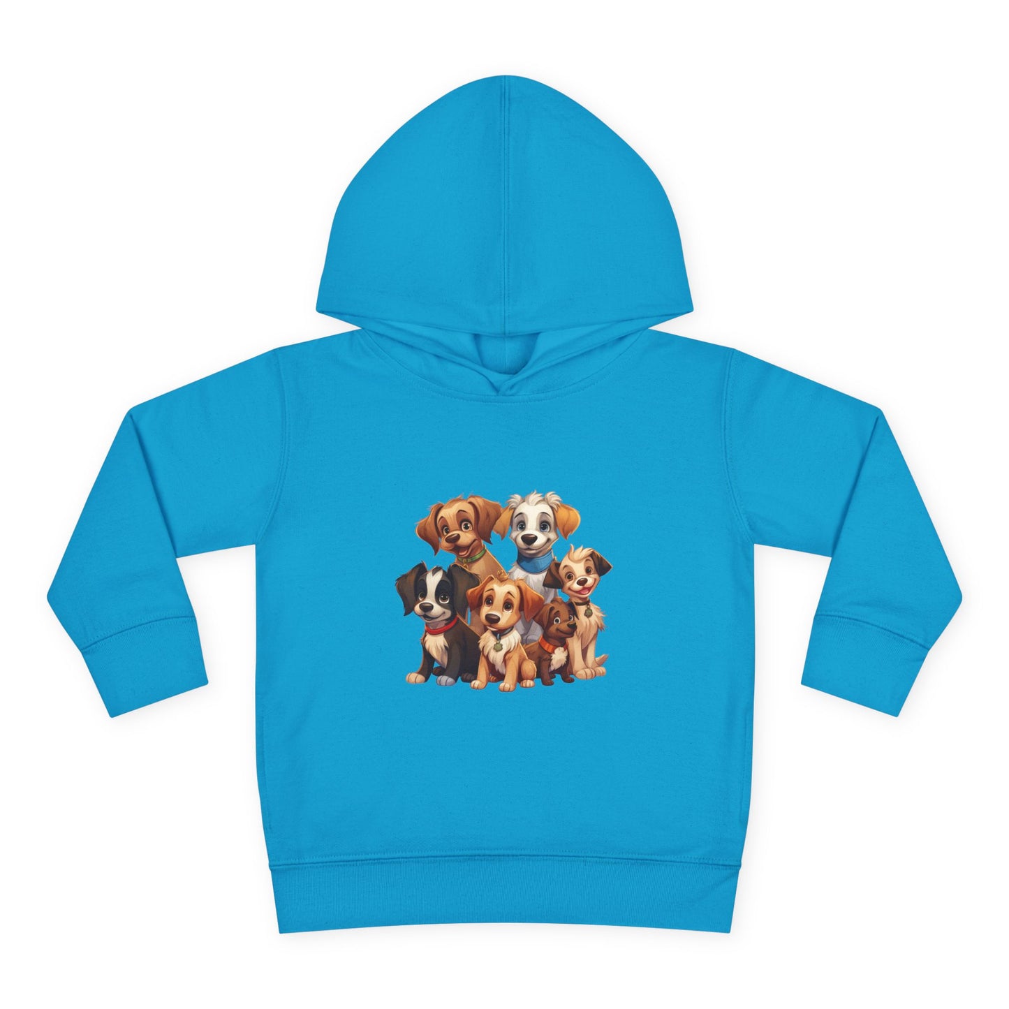 Adorable Puppy Print Toddler Hoodie, Cute Kids Fleece Pullover, Dog Lover Gift, Warm Hoodie for Boys & Girls, Pet Themed Clothes
