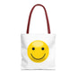Smiley Face Tote Bag, Eco-Friendly Shopping Bag, Fun Beach Bag, Gift for Teens, Happy Tote for Everyday Use