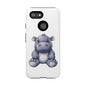 Cute Hippo Phone Case, Unique Tough Cases, Animal Lover Gift, Cute Animal Design, Baby Animal Phone Accessory