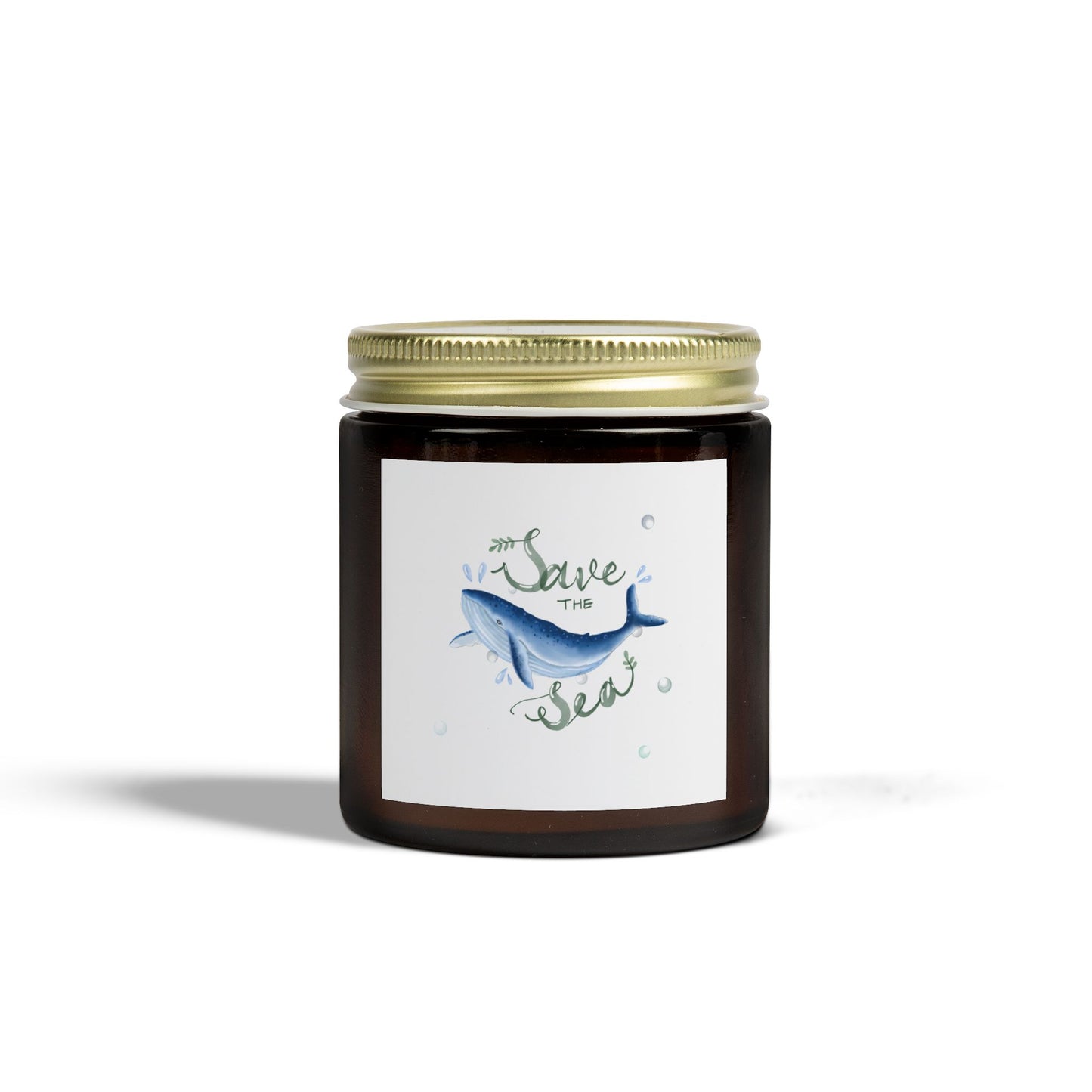 Save the Sea Scented Candles - Eco-Friendly Coconut Apricot Wax, Ocean Vibes, Perfect Gift for Nature Lovers, Home Decor, Relaxation