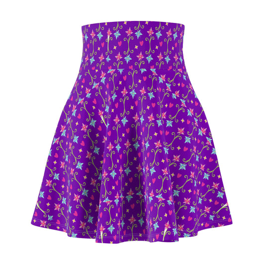 Vibrant Floral Women's Skater Skirt, Everyday Wear, Spring Fashion, Casual Outfits, Dance Apparel, Gift for Her