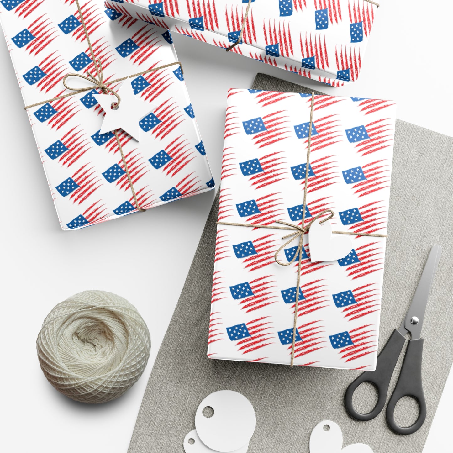 Festive Gift Wrap Paper - Patriotic Design for All Occasions, USA Flag Gift Wrap, Party Supplies, Holiday Wrapping Paper, Independence [...]