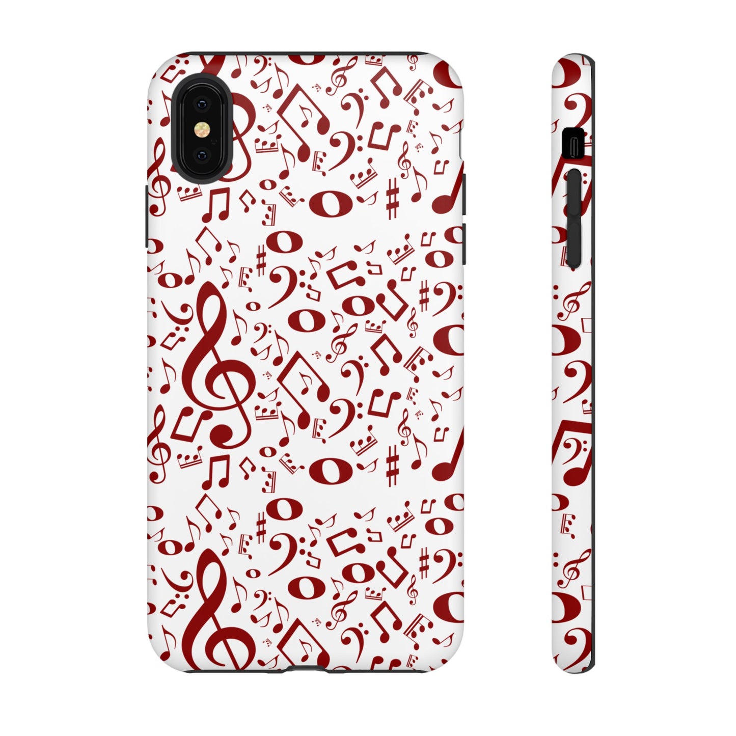 Musical Note Phone Case, Tough iPhone Cover, Gift for Musicians, Customizable, Music Lover's Accessory, Durable Phone Protection