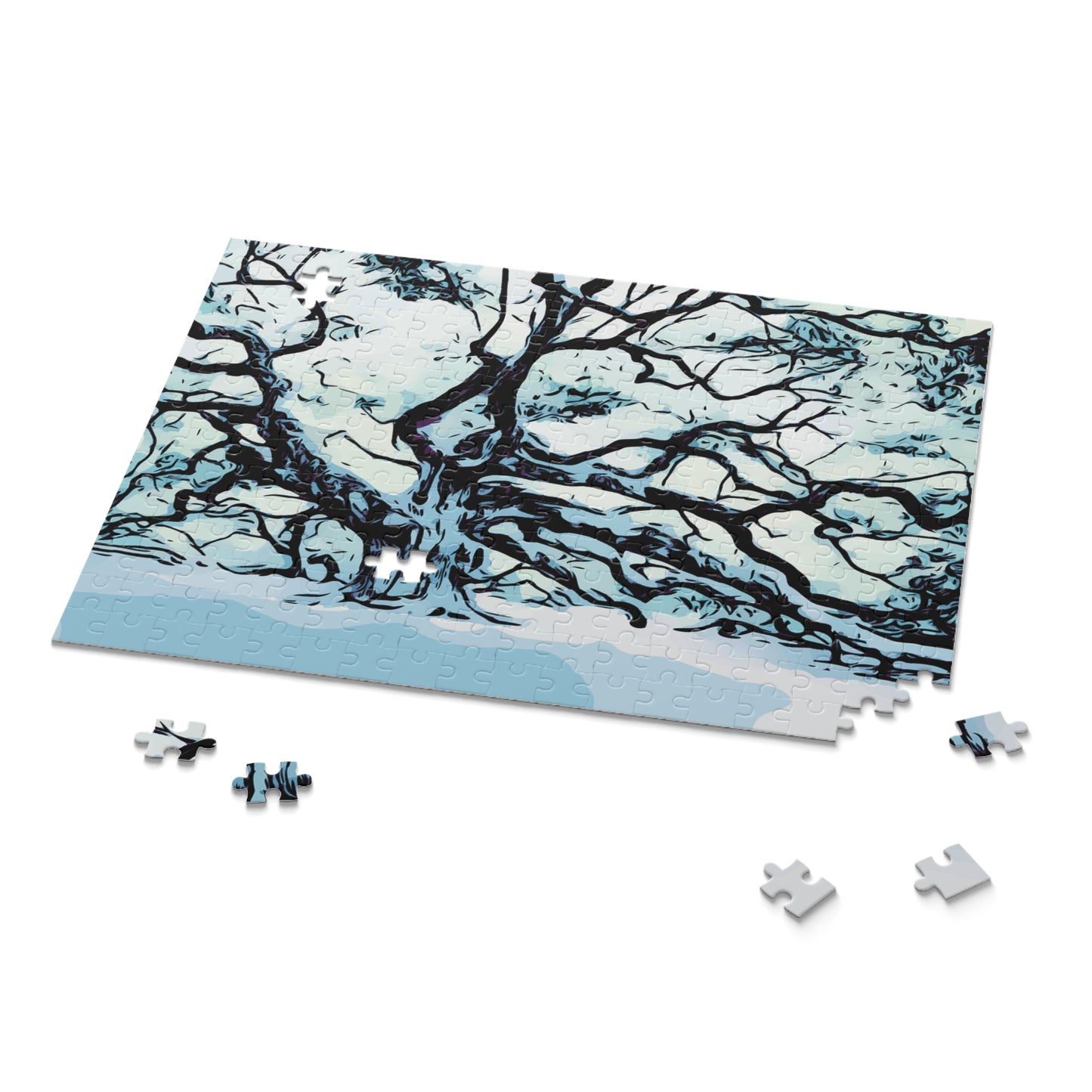Artistic Tree Puzzle - 120, 252, 500-Piece, Nature Decor, Gift for Puzzle Lovers, Modern Home, Unique Wall Art, Relaxing Activity