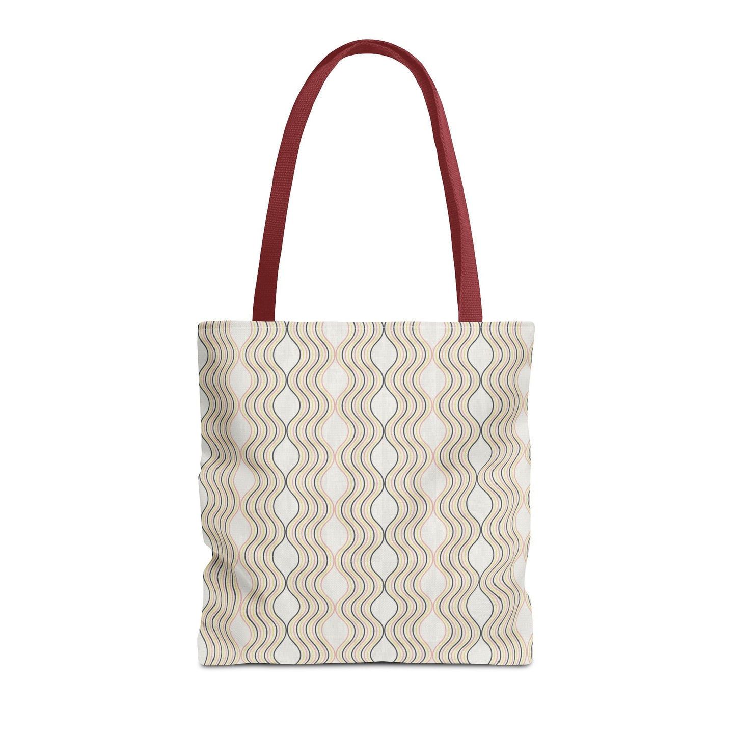 Waves Pattern Tote Bag, Boho Chic Handbag, Everyday Carry, Beach Bag, Gift for Her, Eco-Friendly Style