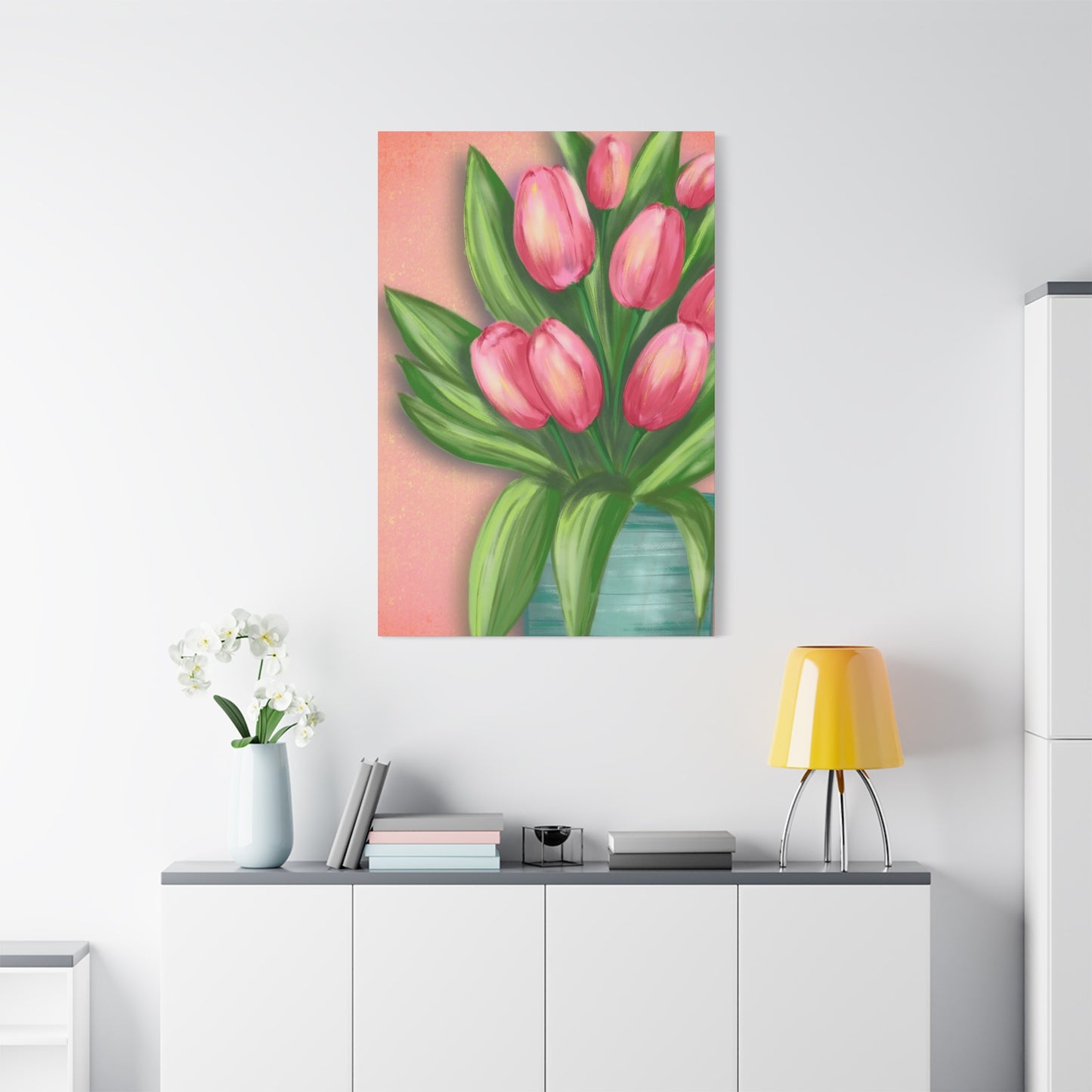 Matte Canvas, Stretched, 1.25" Tulips
