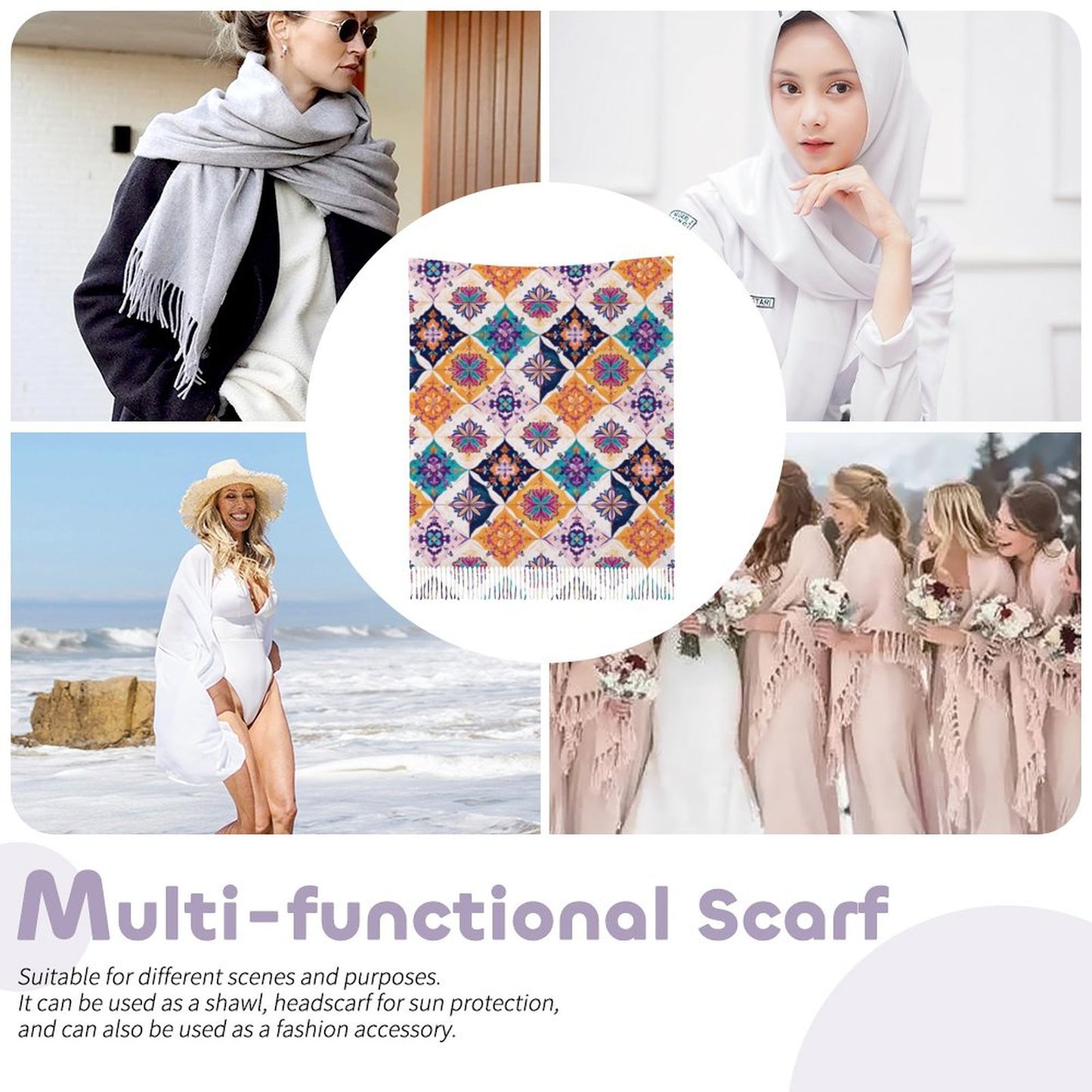 Cashmere-like Tassel Scarf