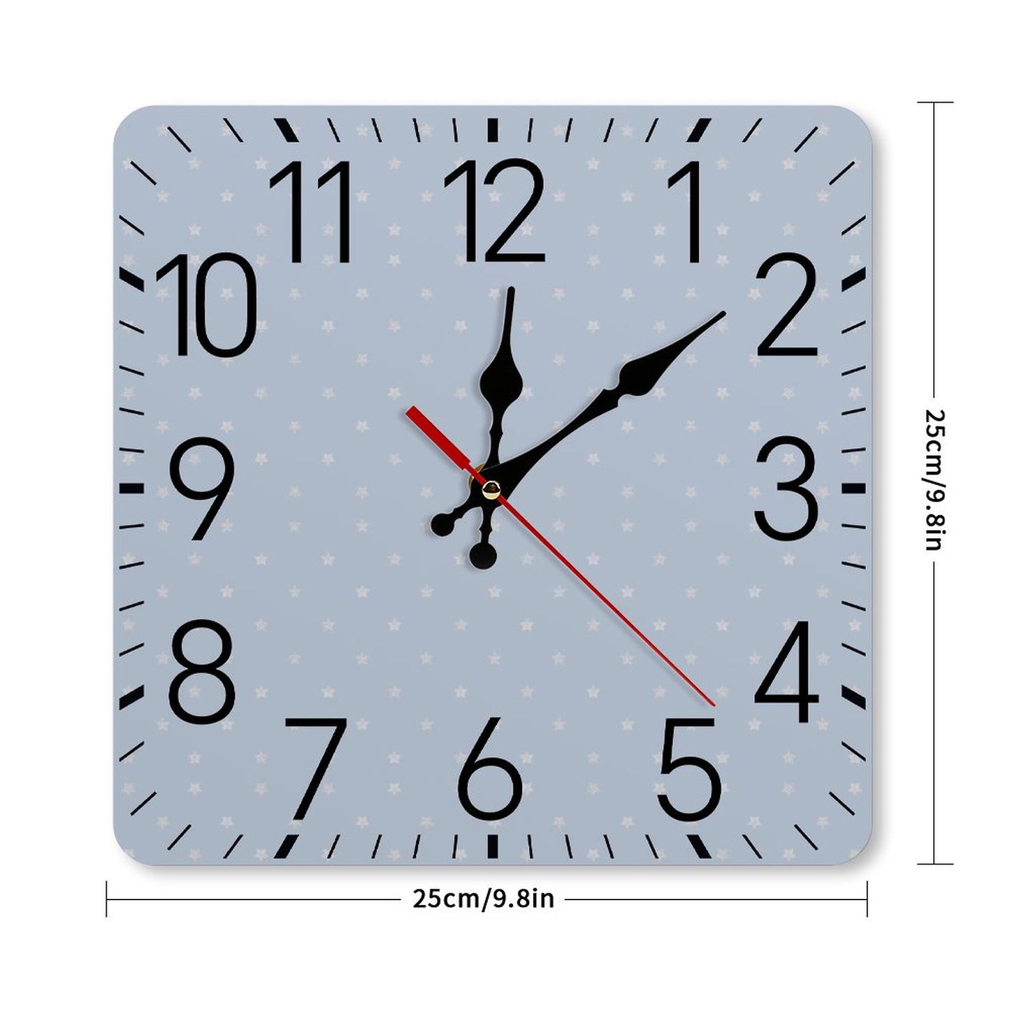 Square Wall Clock-9.8"x9.8"/25x25cm