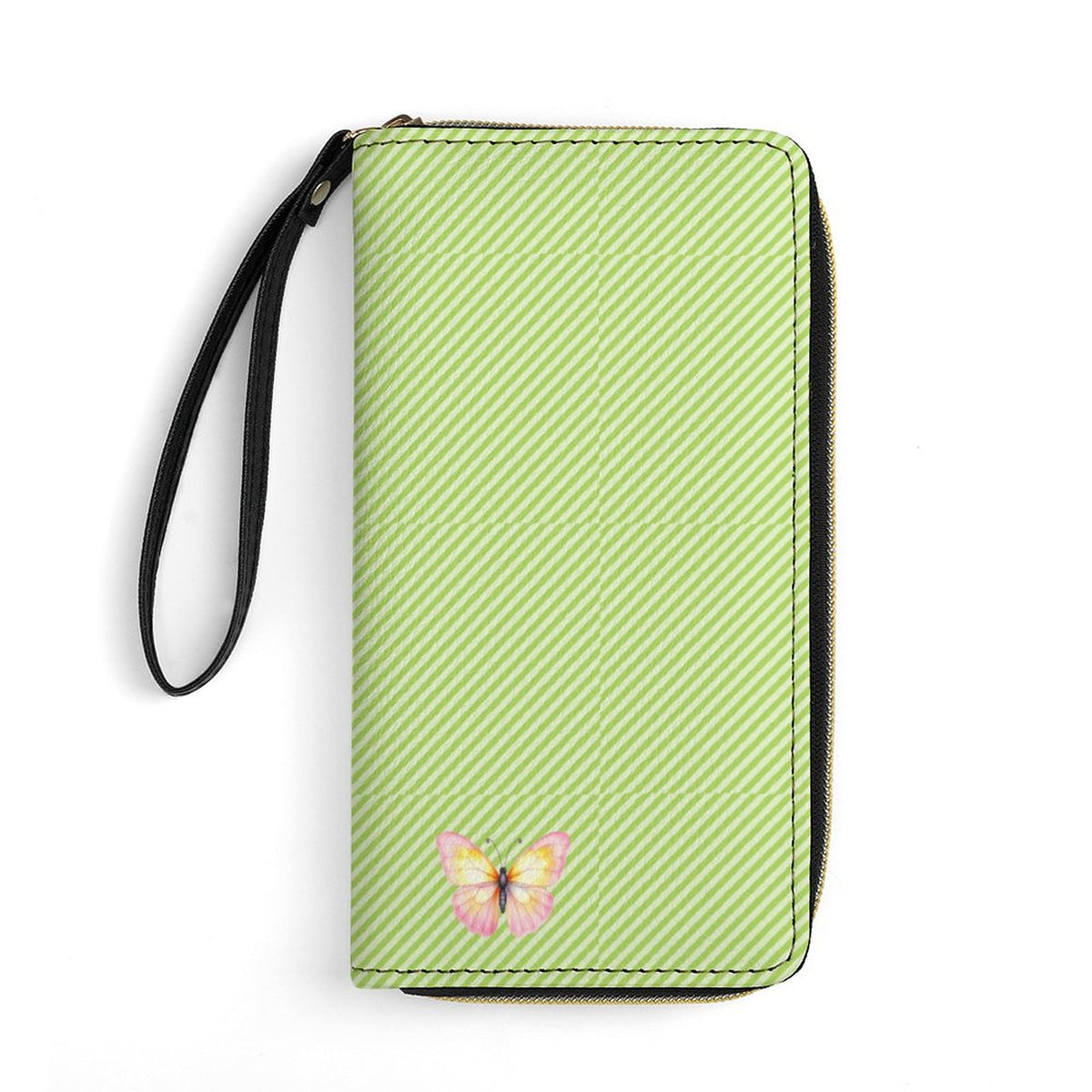 Leather Wallet with Wristlet Strap