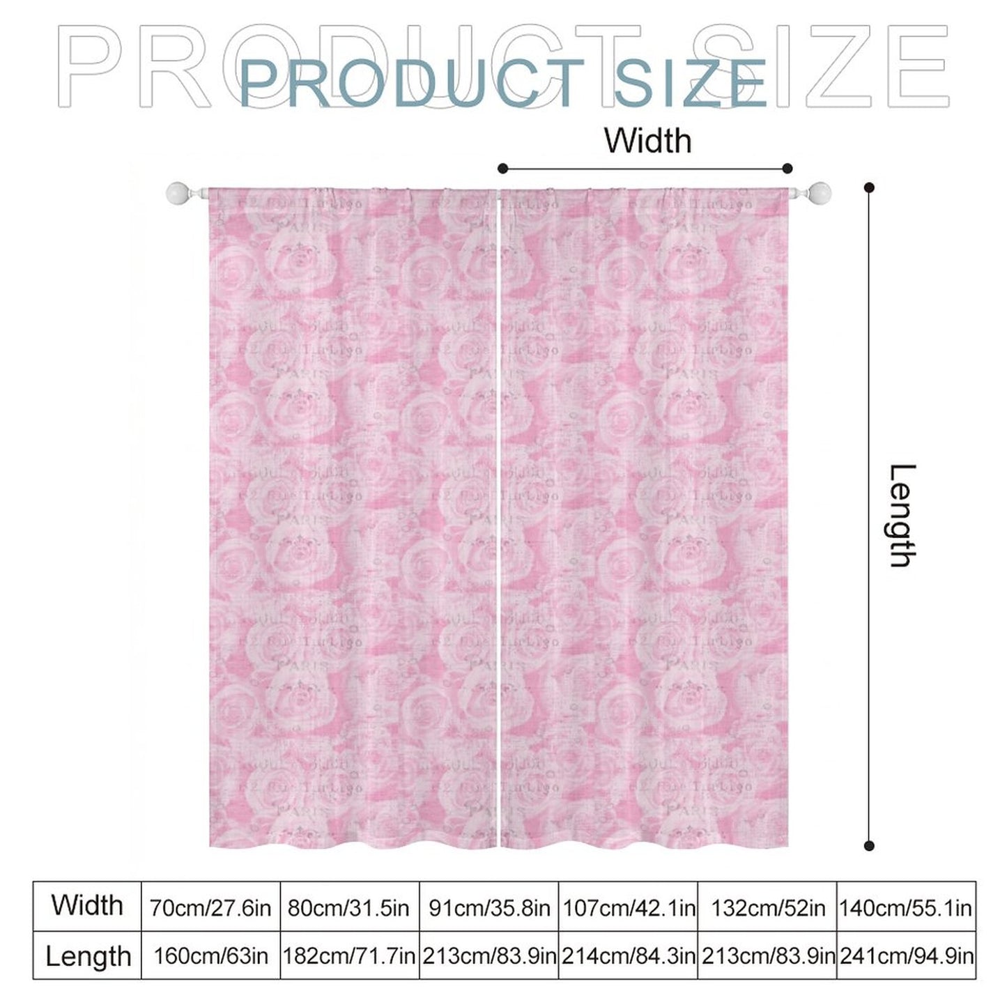 Sheer Curtain Pink