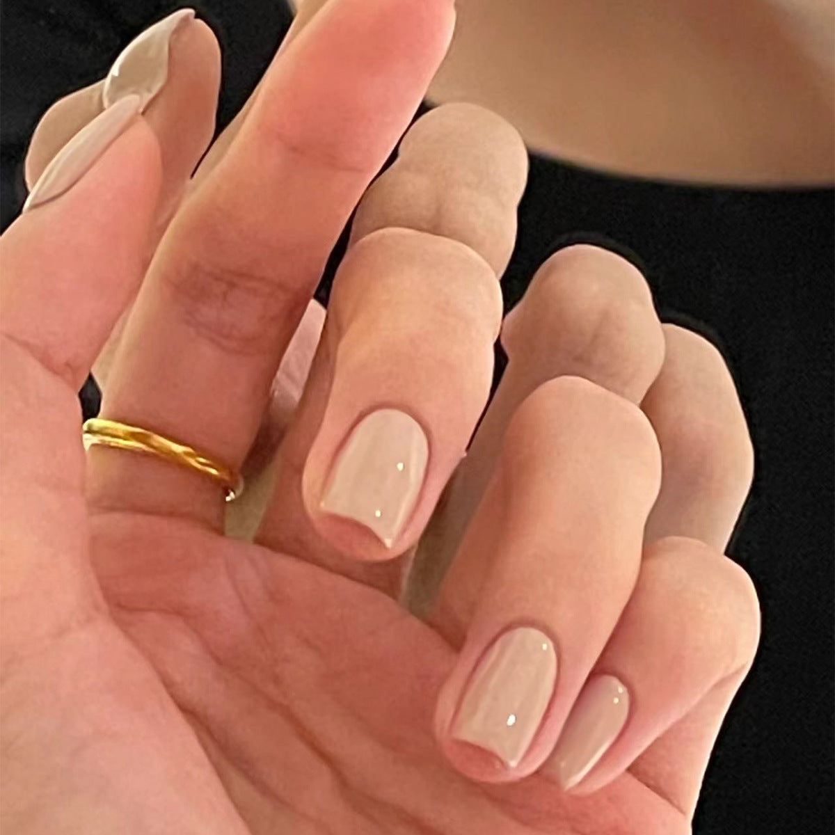 Red short square manicure classic solid color 365nails – Image 8