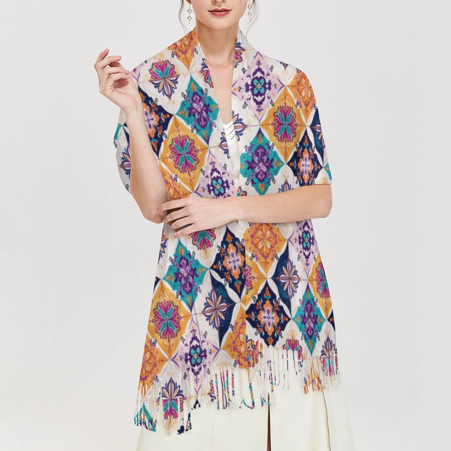 Cashmere-like Tassel Scarf