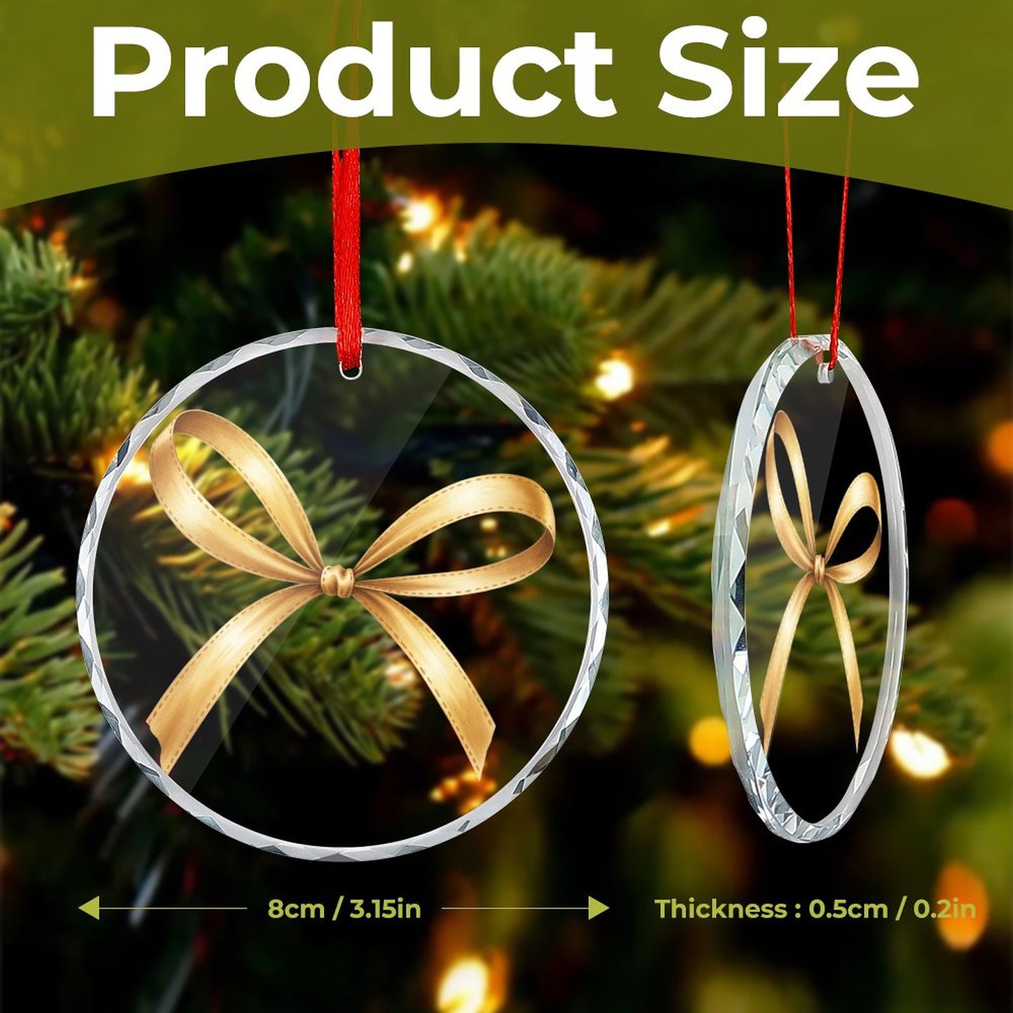 Glass Circular Ornament Pendant