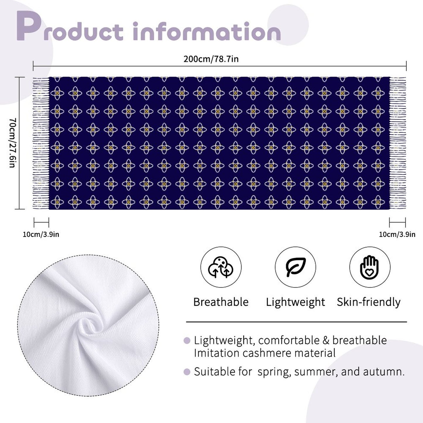 Cashmere-like Tassel Scarf