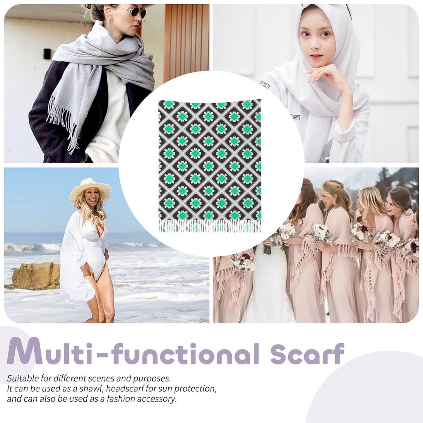 Cashmere-like Tassel Scarf