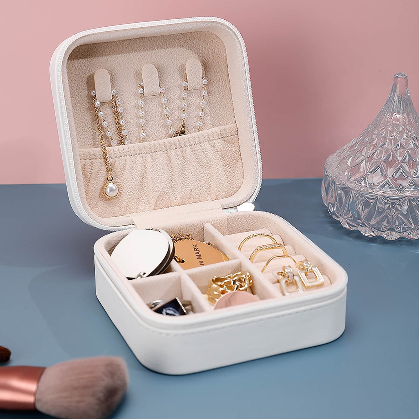PU Portable Travel Jewelry Box