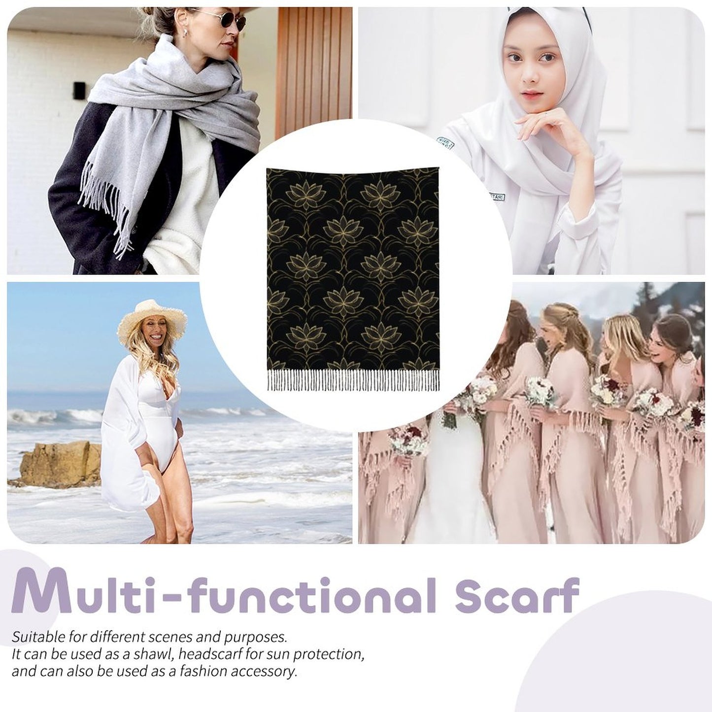 Cashmere-like Tassel Scarf