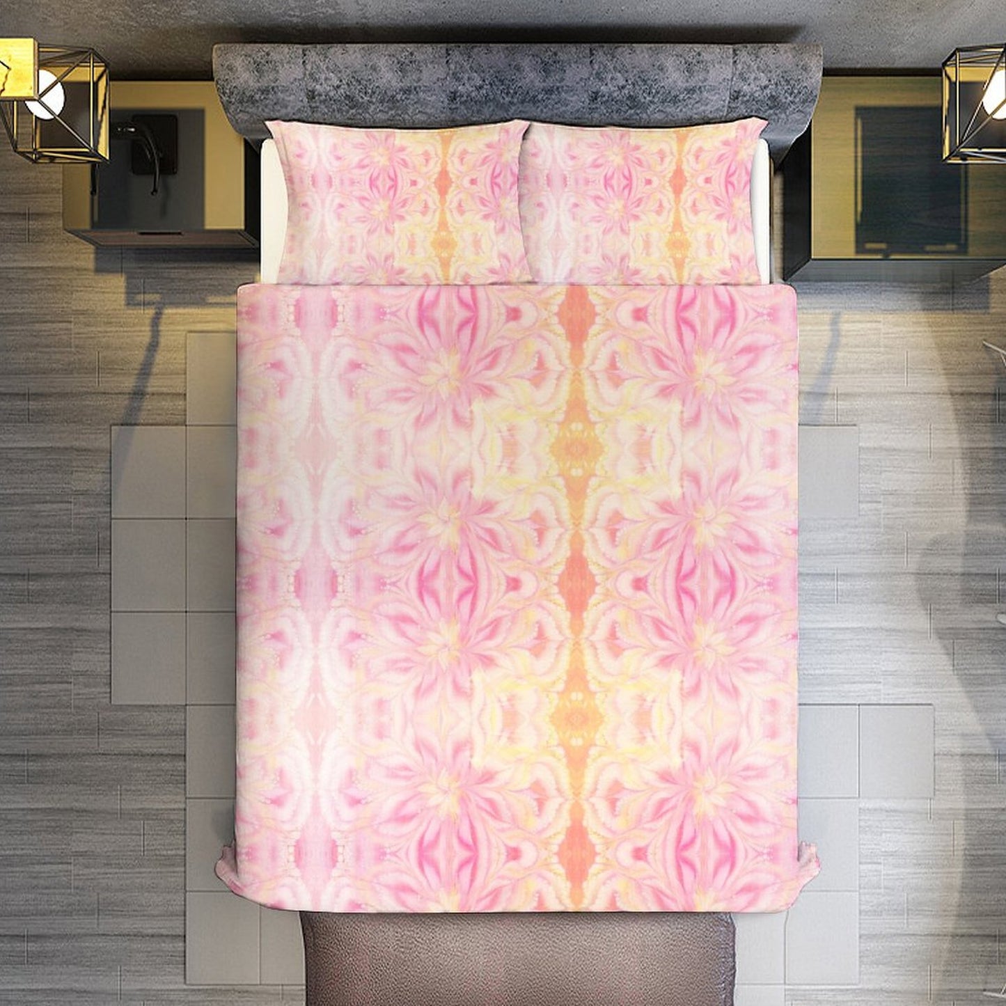 3-Piece Bedding Set-90"x90"/ 229x229cm (Dual-sided Printing)