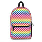 Vibrant Rainbow Polka Dot Backpack, Colorful School Bag, Fun Travel Backpack, Kids' Backpack, Retro Style Bag