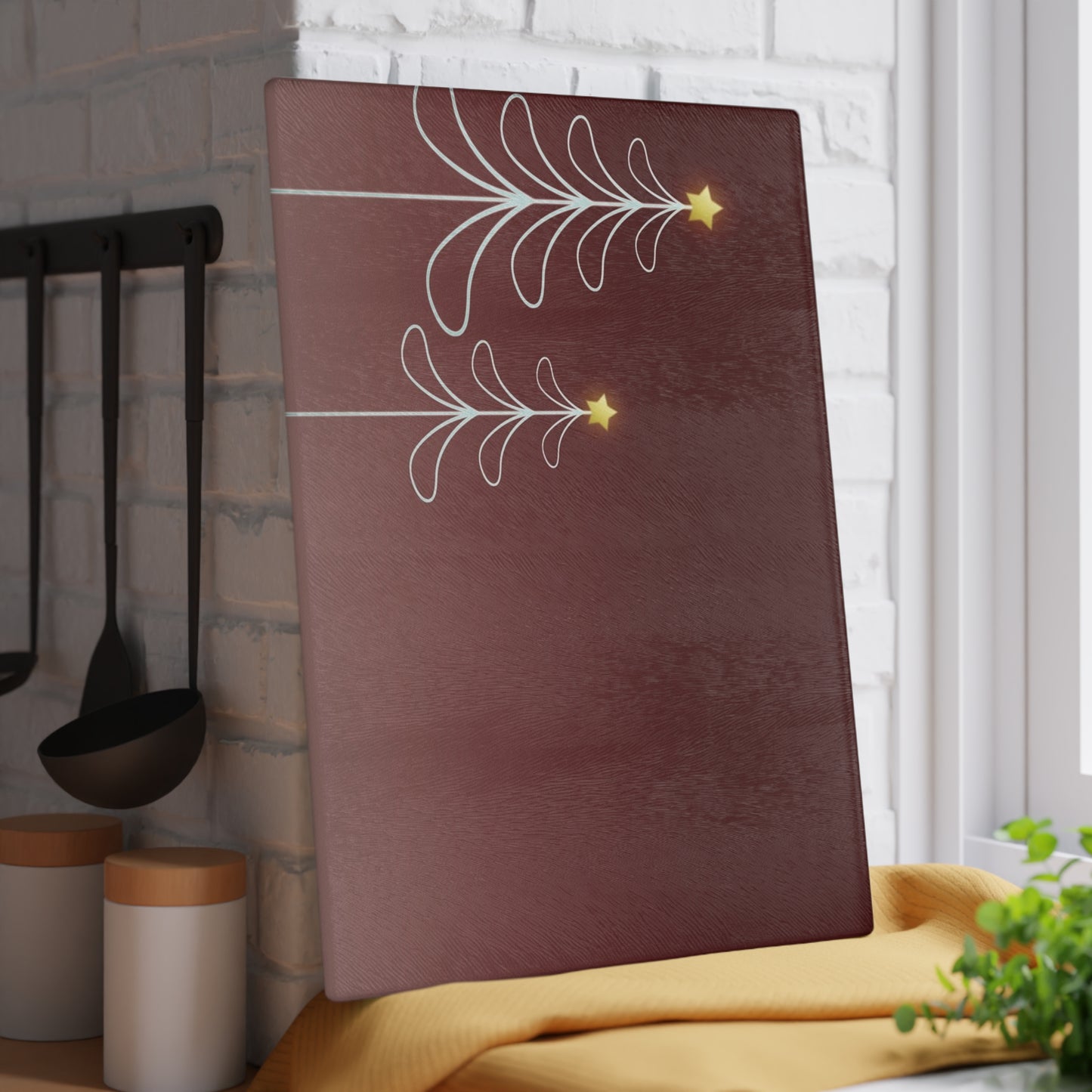 Stylish Christmas Glass Cutting Board, Festive Kitchen Decor, Holiday Gift for Chefs, Unique Home Gift, Winter Cooking Accessory, [...]