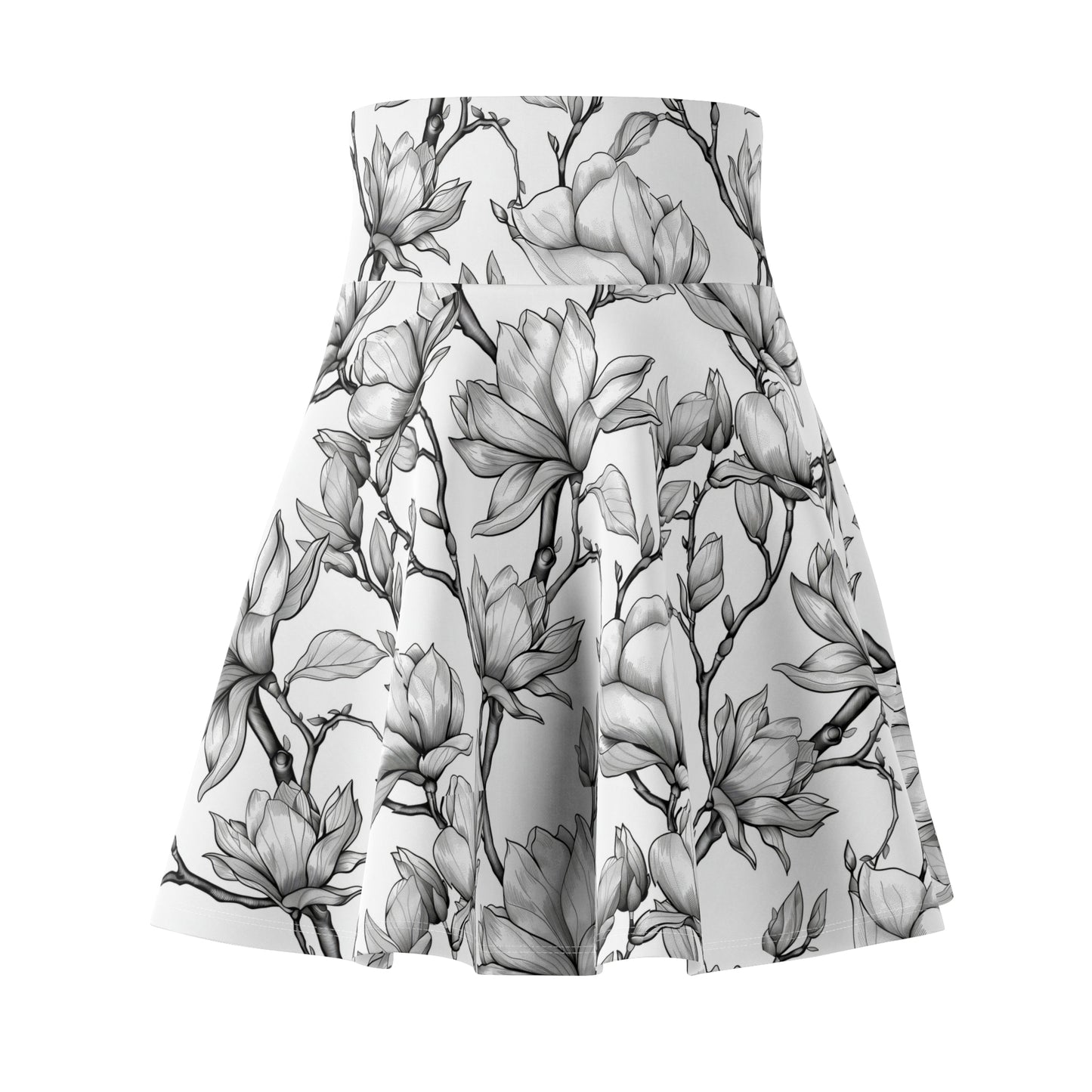 Floral Women's Skater Skirt, AOP Floral Print Dance Skirt, Spring Fashion, Boho Style Skirt, Casual Wear, Gift for Her