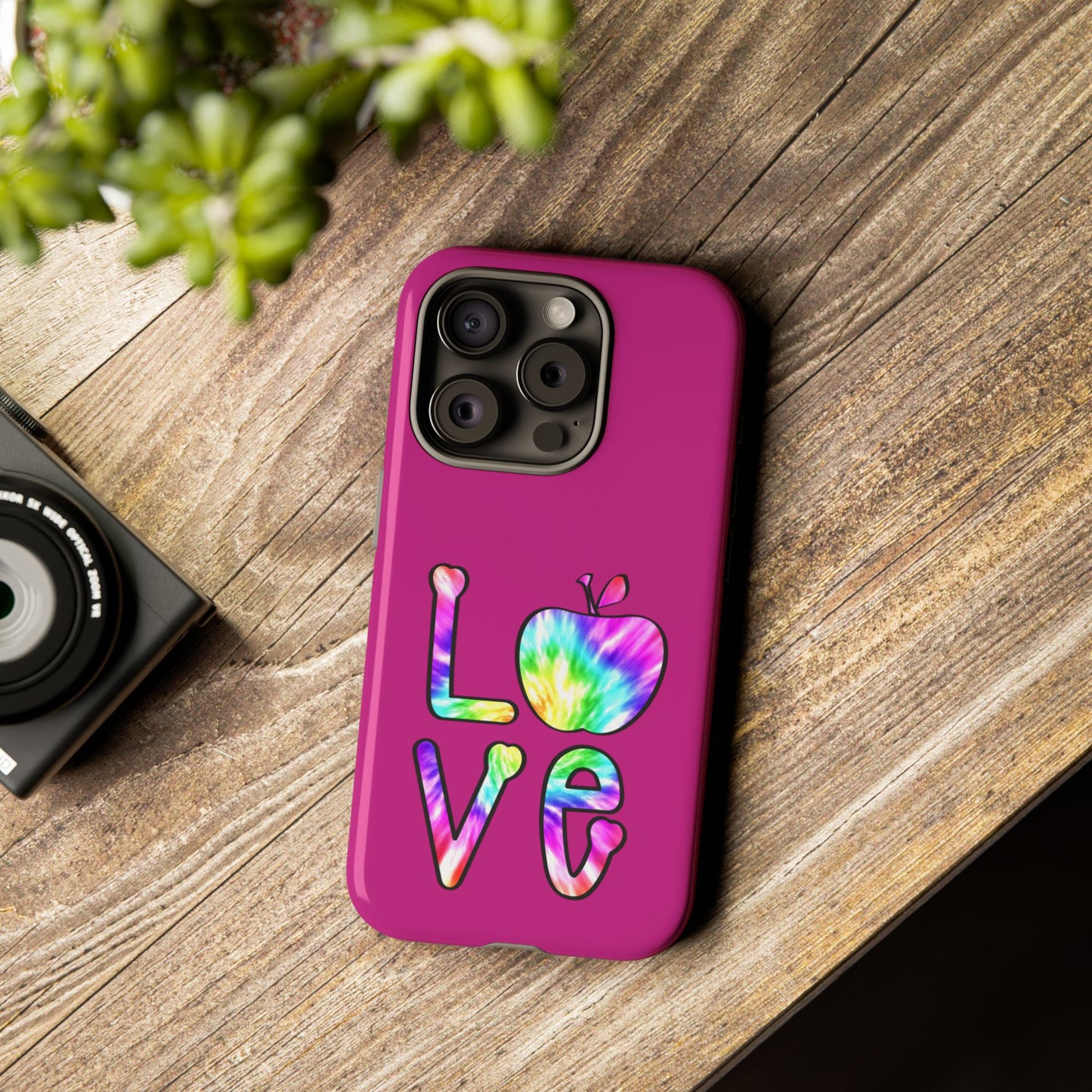 Colorful Love Phone Case, Tough Cases for iPhone, Cute Phone Accessory, Gift for Her, Summer Vibe Phone Cover