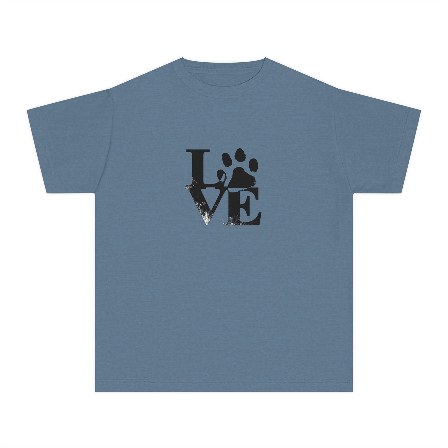 Youth Love Paw Tee - Perfect for Pet Lovers, Gifts for Kids, Animal Lovers, Birthday or Holiday Gift, Cute Casual Wear