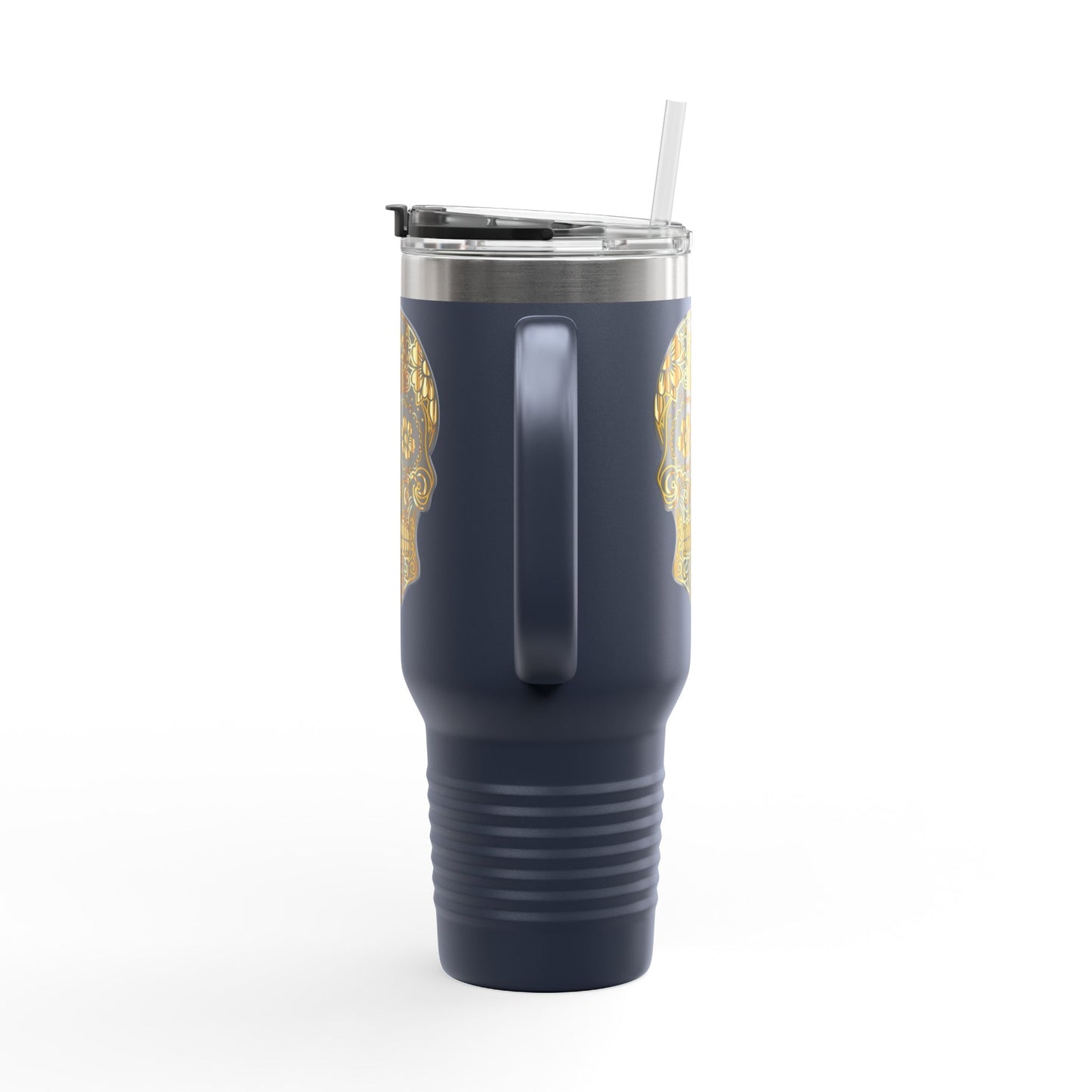 Gothic Skull Insulated Travel Mug, 40oz - Perfect for Coffee, Gifts, Halloween,