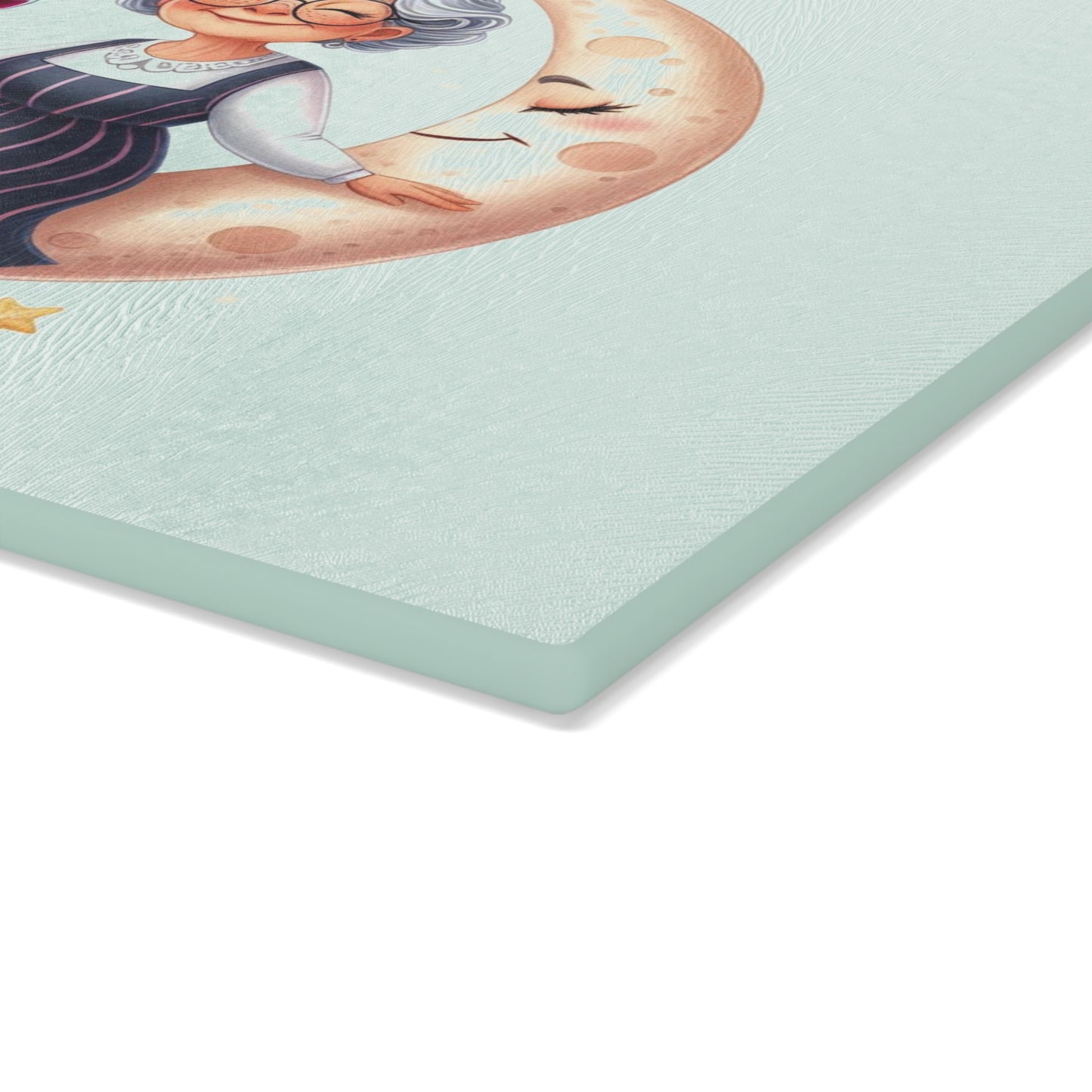 Whimsical Grandma Glass Cutting Board - Perfect Gift for Cooking Enthusiasts, Home Decor, Grandmother, Housewarming, Kitchen Accessory