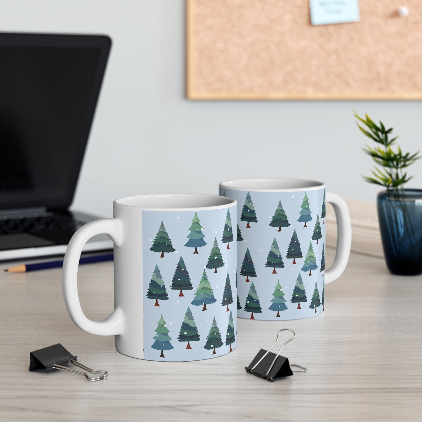 Winter Wonderland Ceramic Mug | Cozy Coffee Cup for Holiday Cheer, Christmas Gift, Nature Lover, Tea Mug, Seasonal Decor