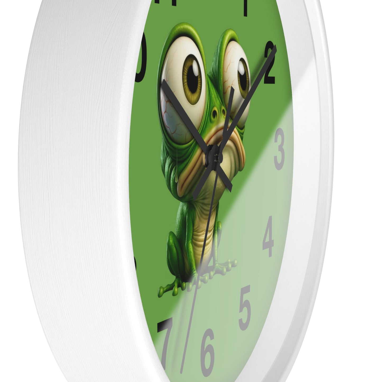 Whimsical Frog Wall Clock – Fun Home Decor, Office Accessories, Unique Gift for Kids, Animal-Themed Decoration, Quirky Timepiece