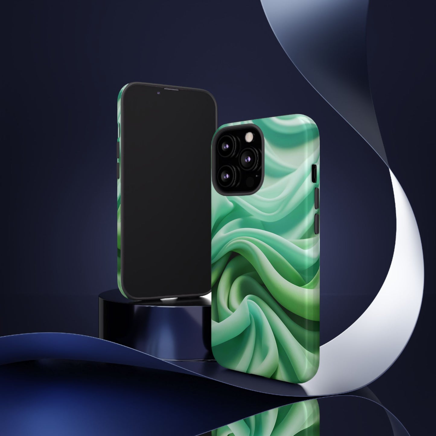 Stylish Phone Case, Tough Case, Green Abstract Design, Cell Phone Cover, Unique Gift, Trendy Accessory