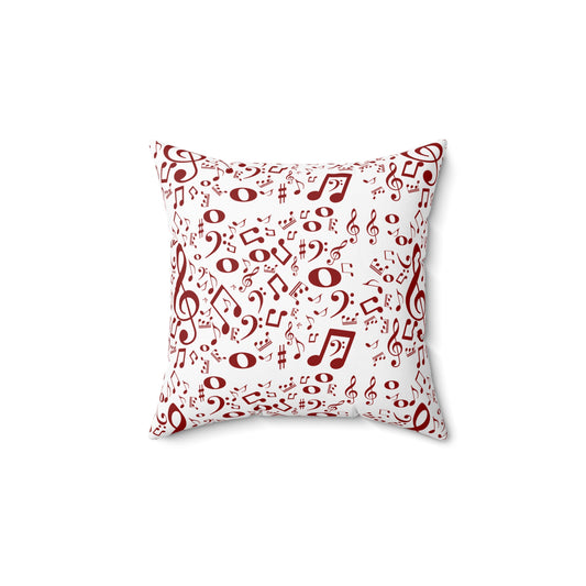 Musical Note Throw Pillow – Perfect for Music Lovers, Home Decor, Gift for Musicians, Cozy Accent, Square Plush Cushion
