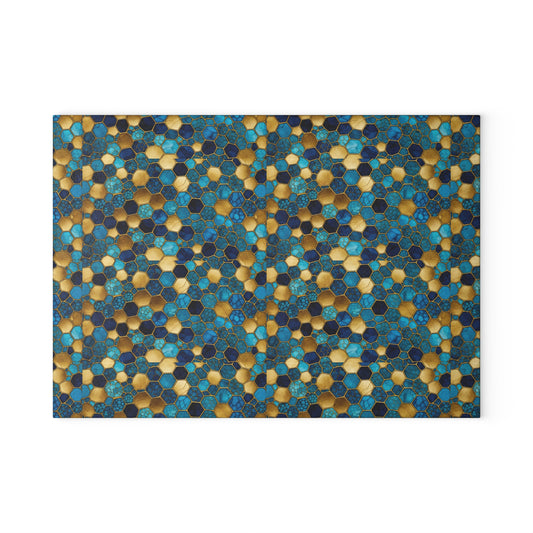 Colorful Geometric Glass Cutting Board, Kitchen Decor, Modern Cooking Gift, Housewarming Present, Unique Kitchen Accessory, and Home Decor